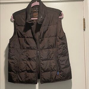Moncler Dark Brown Duvet Down Diamond Quilted Double Zipper Hooded Jacket